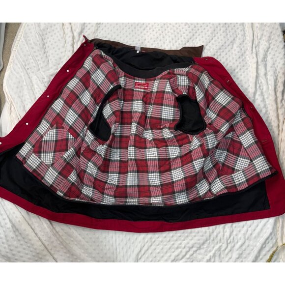 VTG Marlboro Store Barn Coat W/Reverse Vest Adult Sz. XL Red Full Zip Old School - Picture 4 of 10